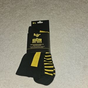 Dr. Martens Double Doc Black and Yellow Socks